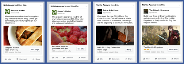 Facebook nieuwe lay-out advertenties